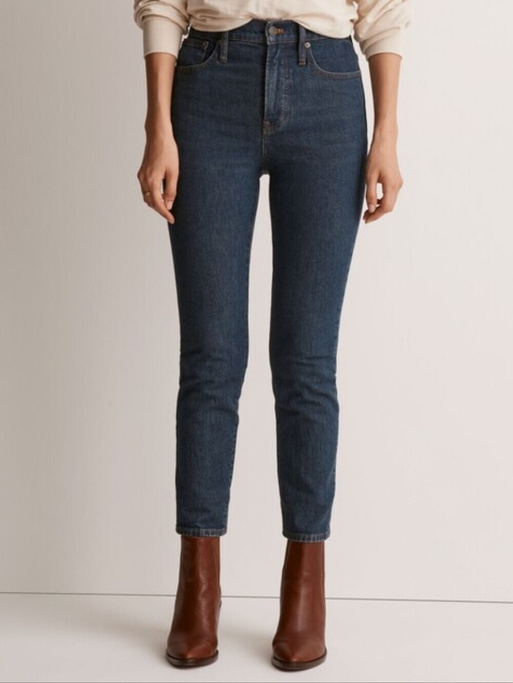 Madewell The Perfect Vintage High Rise Straight Leg Jean Haight Dark Denim 30